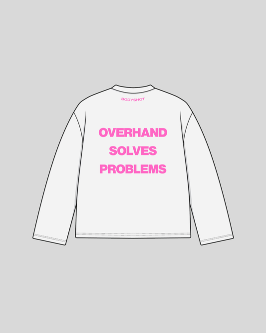Overhand Solves Problems Longsleeve Pink/White
