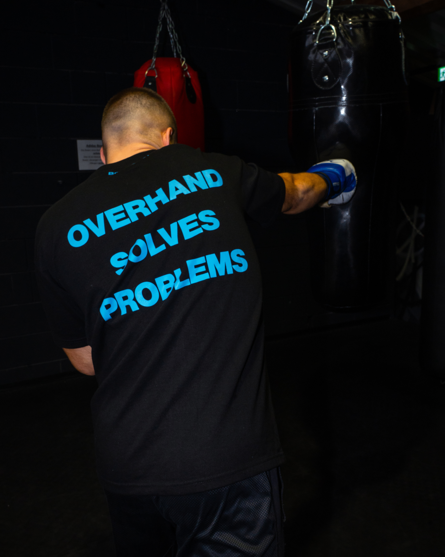 Overhand Solves Problems T-Shirt Babyblue/Black