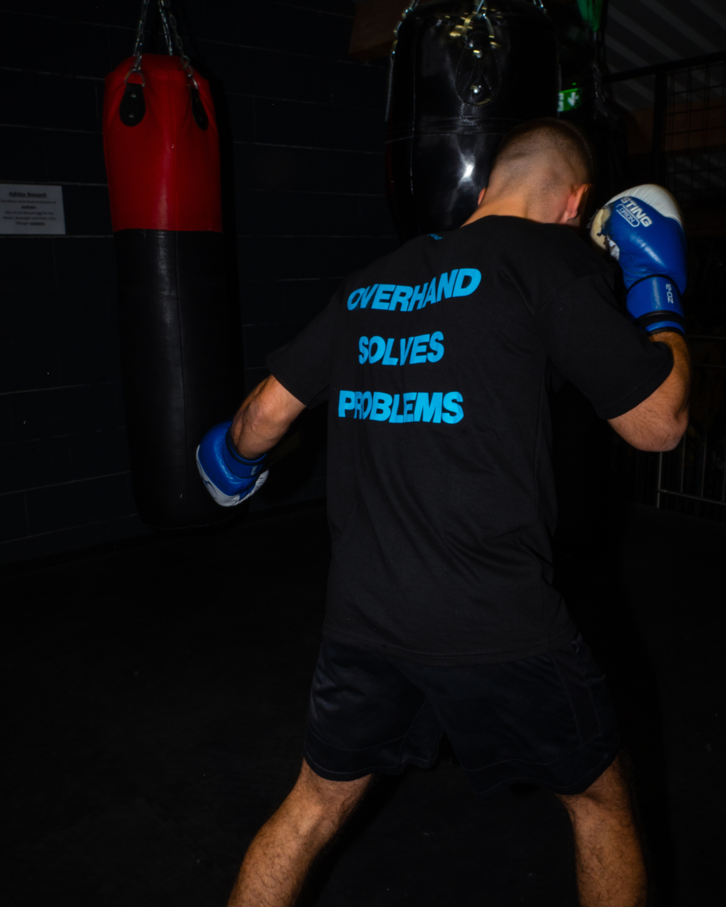 Overhand Solves Problems T-Shirt Babyblue/Black