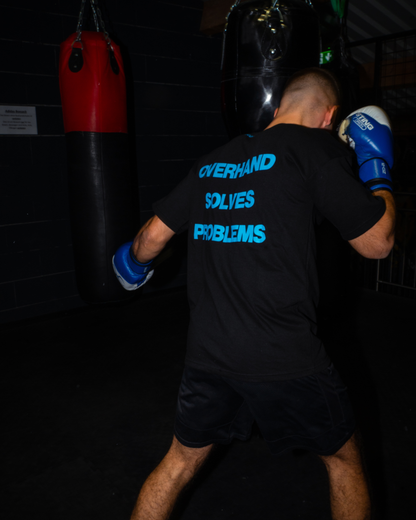 Overhand Solves Problems T-Shirt Babyblue/Black