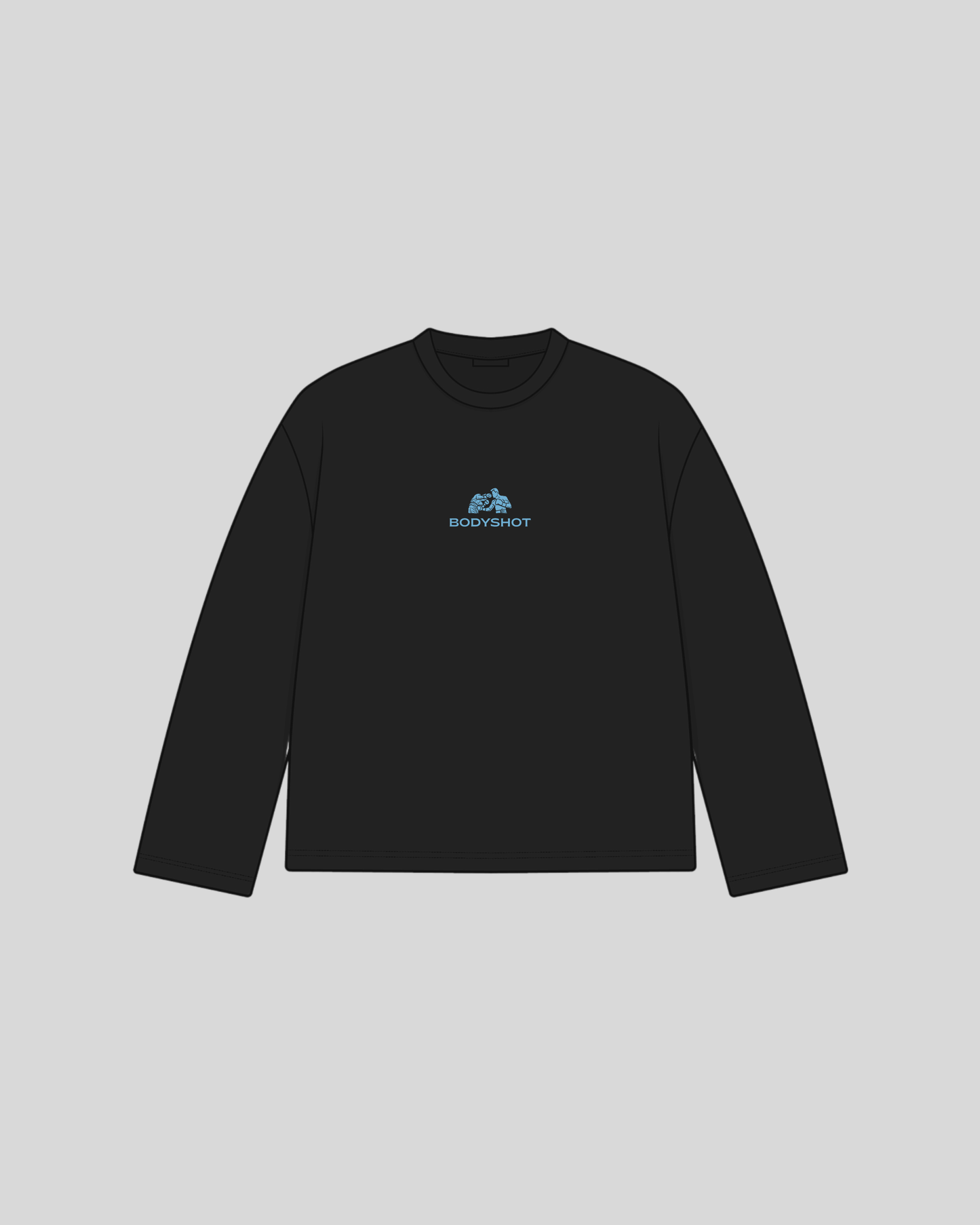 Overhand Solves Problems Longsleeve Babyblue/Black