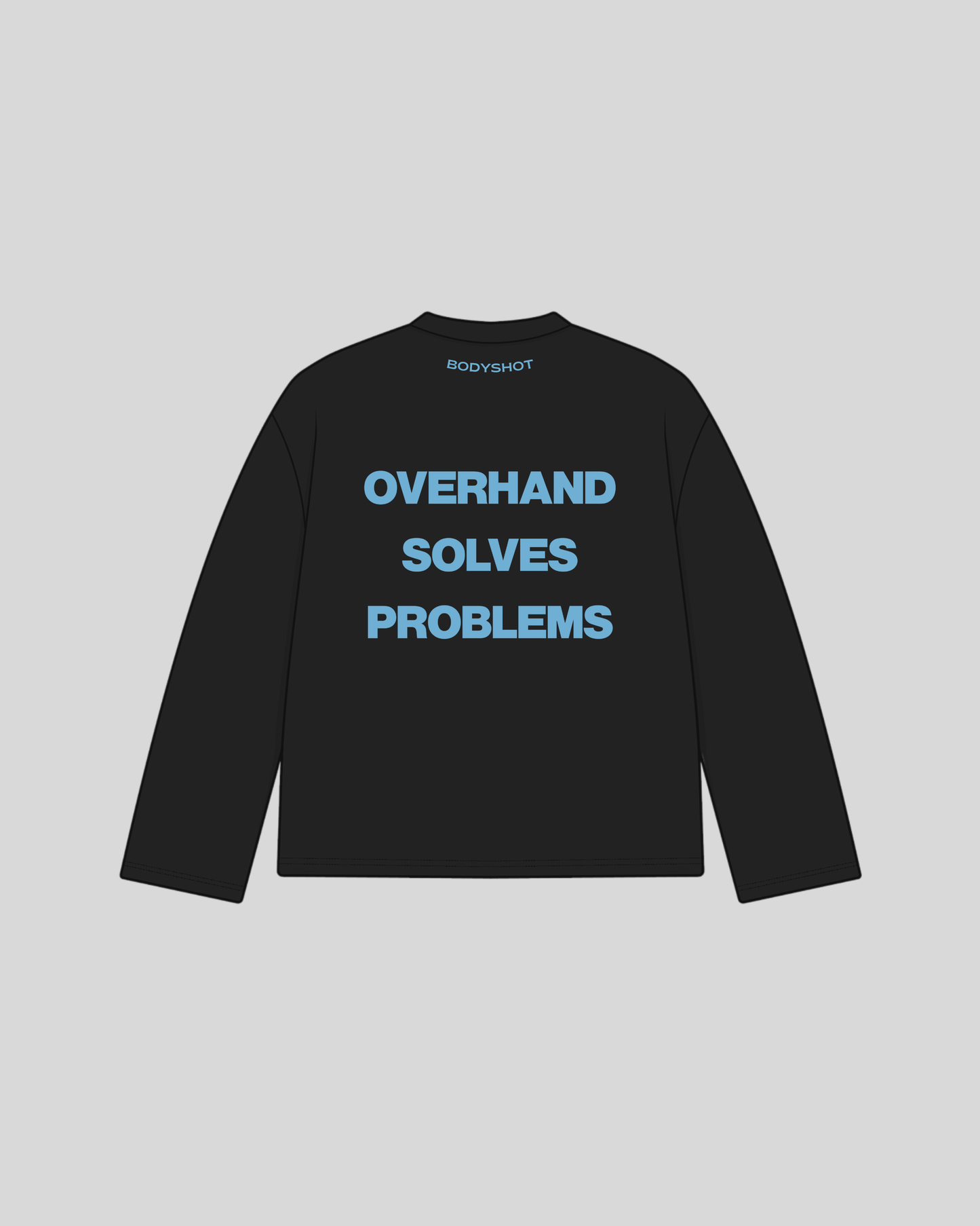 Overhand Solves Problems Longsleeve Babyblue/Black