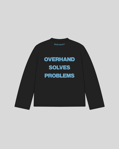 Overhand Solves Problems Longsleeve Babyblue/Black