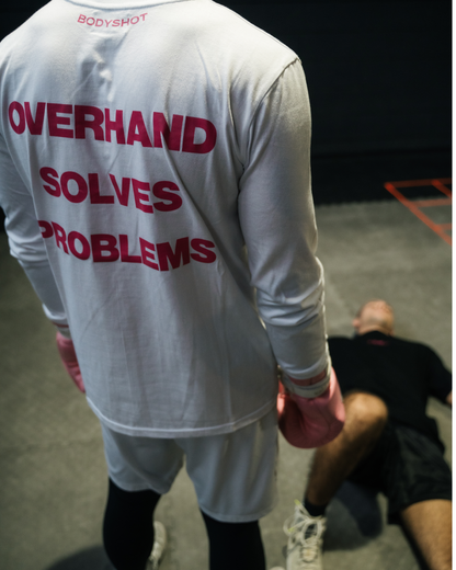 Overhand Solves Problems Longsleeve Pink/White