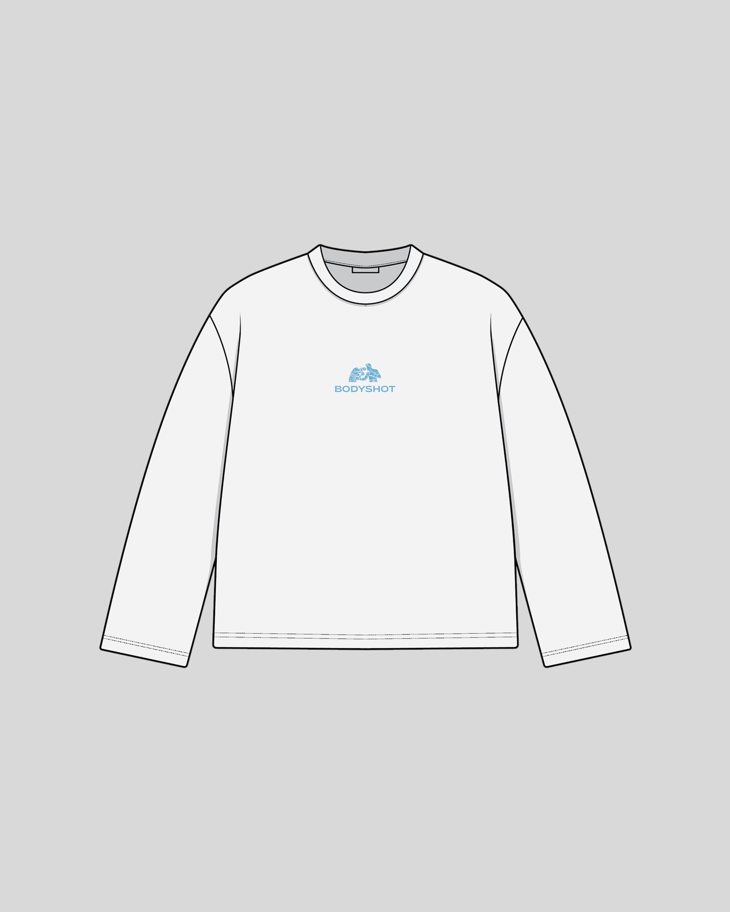 Overhand Solves Problems Longsleeve Babyblue/White