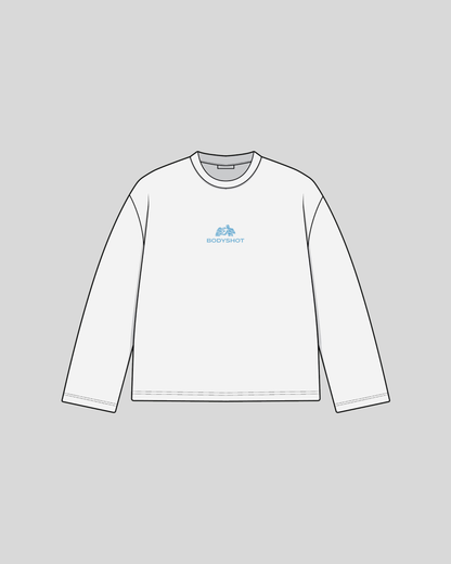 Overhand Solves Problems Longsleeve Babyblue/White
