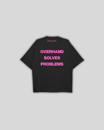 Overhand Solves Problems T-Shirt Pink/Black