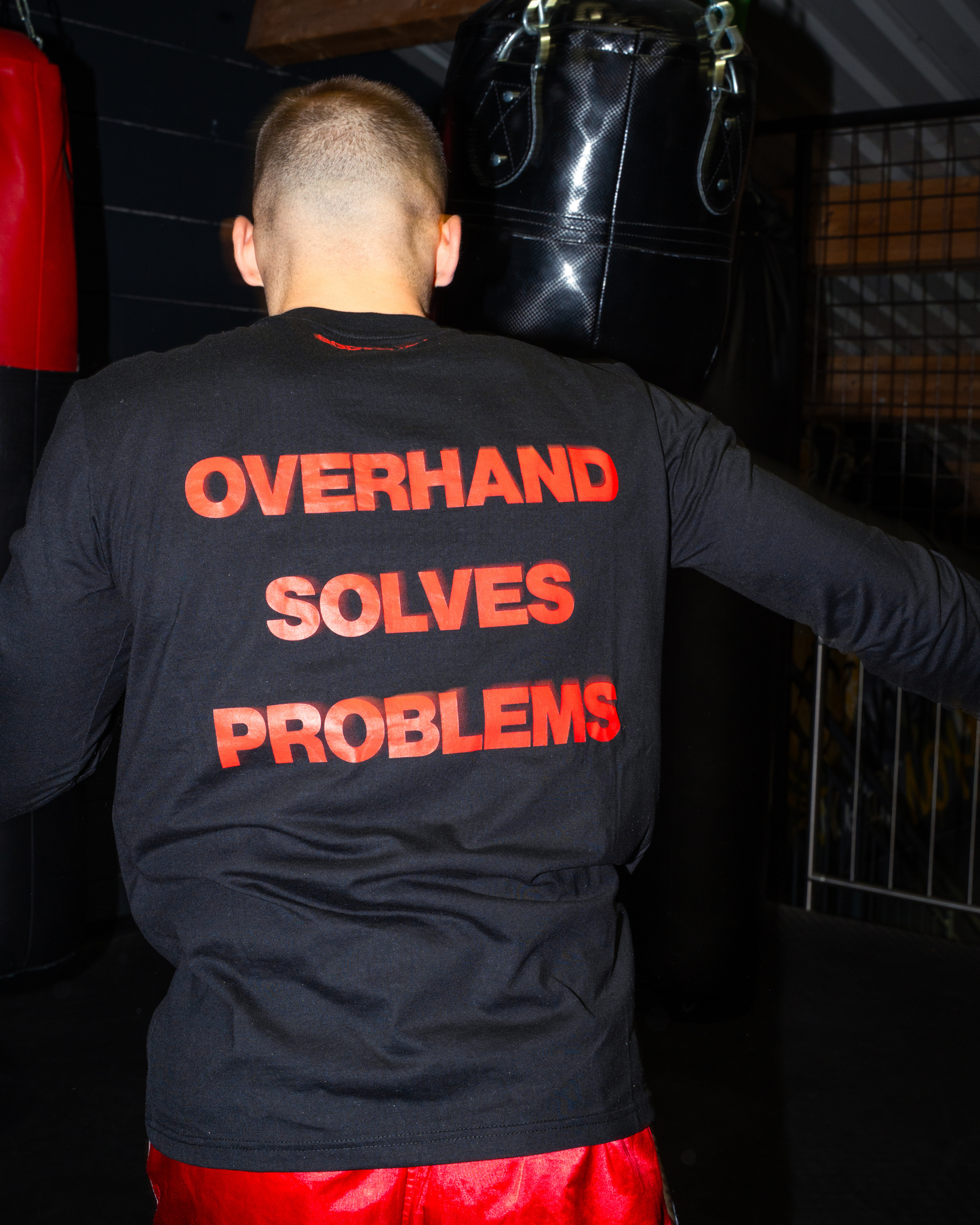 Overhand Solves Problems Longsleeve Red/Black