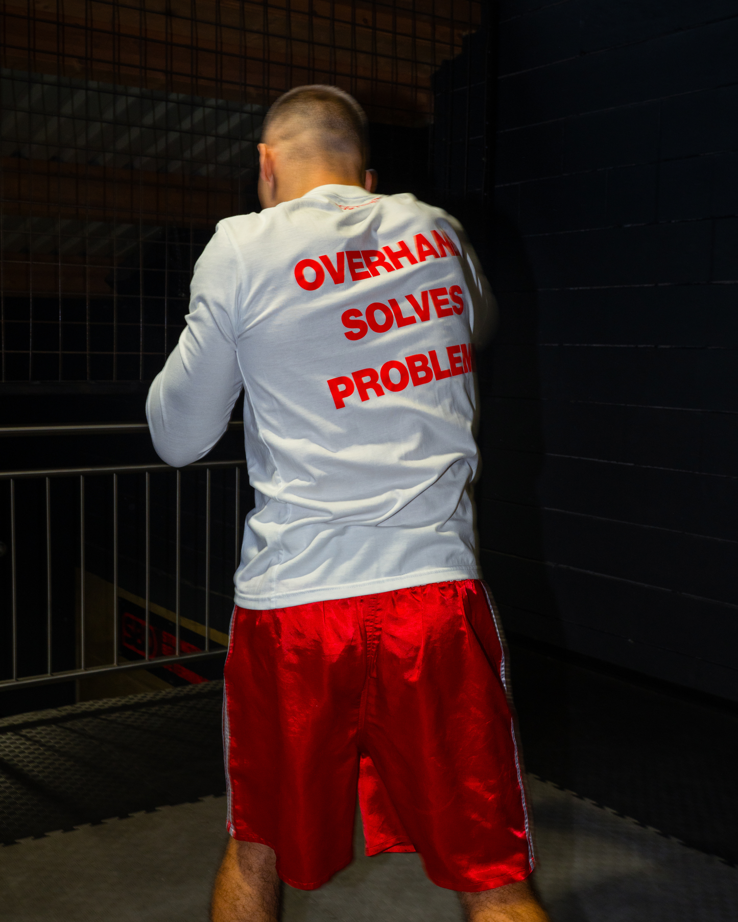 Overhand Solves Problems Longsleeve Red/White