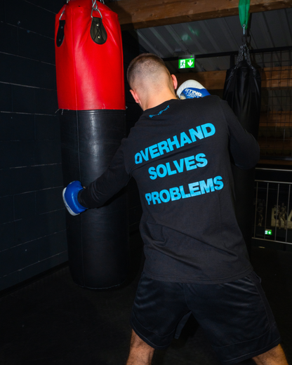 Overhand Solves Problems Longsleeve Babyblue/Black