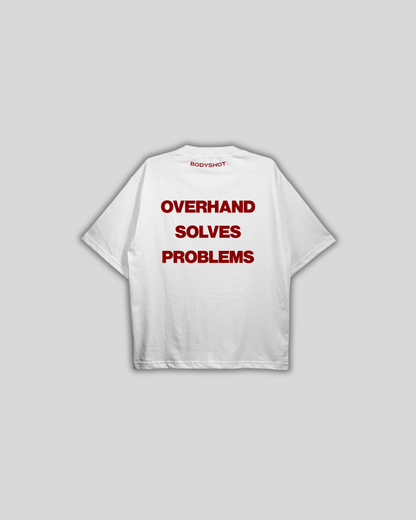 Overhand Solves Problems T-Shirt Red/White