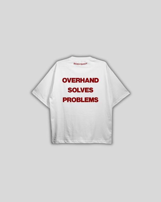 Overhand Solves Problems T-Shirt Red/White